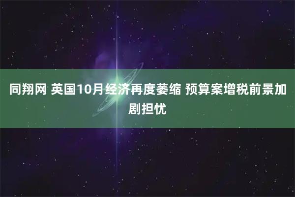 同翔网 英国10月经济再度萎缩 预算案增税前景加剧担忧